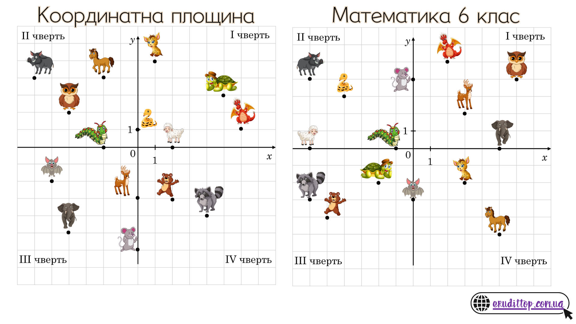 Координатна площина. Математика 6 клас post thumbnail image